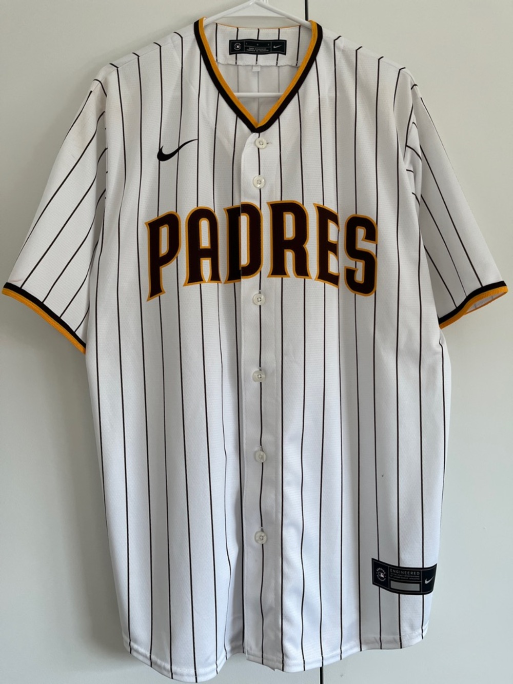 Nike San Diego Padres Large White Pinstripe Baseball Jersey - Profar